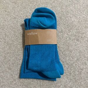 Wellow Bamboo Compression High Knee Socks Blue 18-25 mmHg Graduated NWT-XL